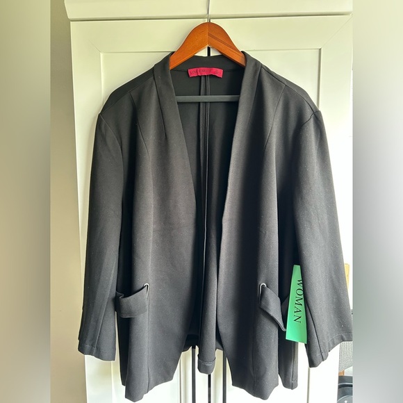 Love Scarlett Black Open Front Blazer Jacket Size 2X NWT - Picture 5 of 12